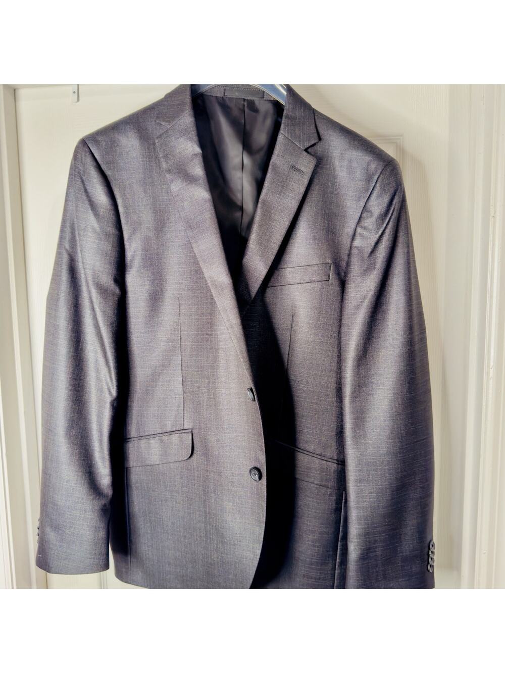 Kenneth Cole Reaction Techni-Cole Jacket Men’s Large Silver Gray Shiny NEW